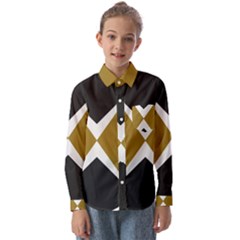 Abstract Pattern Geometric Backgrounds   Kids  Long Sleeve Shirt