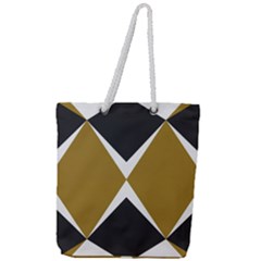 Abstract Pattern Geometric Backgrounds   Full Print Rope Handle Tote (large) by Eskimos