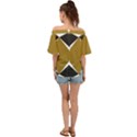 Abstract pattern geometric backgrounds   Off Shoulder Short Sleeve Top View2