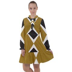 Abstract Pattern Geometric Backgrounds   All Frills Chiffon Dress by Eskimos