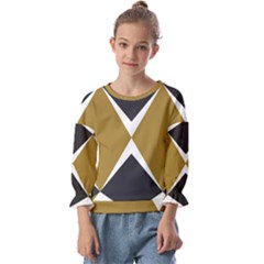 Abstract Pattern Geometric Backgrounds   Kids  Cuff Sleeve Top