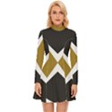 Abstract pattern geometric backgrounds   Long Sleeve Velour Longline Dress View1