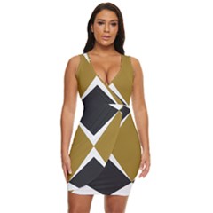 Abstract Pattern Geometric Backgrounds   Draped Bodycon Dress