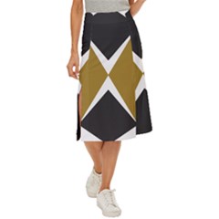 Abstract Pattern Geometric Backgrounds   Midi Panel Skirt