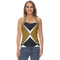 Abstract pattern geometric backgrounds   Basic Halter Top