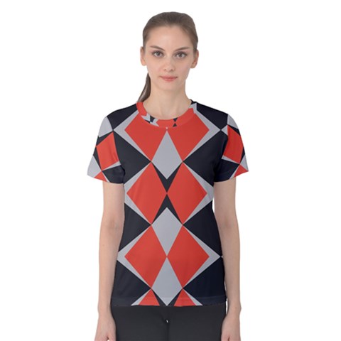 Abstract Pattern Geometric Backgrounds   Women s Cotton Tee by Eskimos