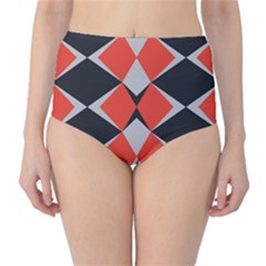 Abstract Pattern Geometric Backgrounds   Classic High-waist Bikini Bottoms by Eskimos