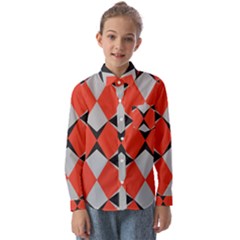 Abstract Pattern Geometric Backgrounds   Kids  Long Sleeve Shirt