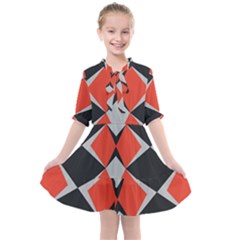 Abstract Pattern Geometric Backgrounds   Kids  All Frills Chiffon Dress by Eskimos