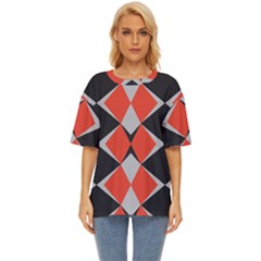 Abstract Pattern Geometric Backgrounds   Oversized Basic Tee