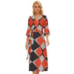 Abstract Pattern Geometric Backgrounds   Midsummer Wrap Dress