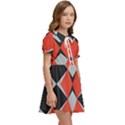 Abstract pattern geometric backgrounds   Kids  Sweet Collar Dress View2