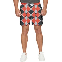 Abstract Pattern Geometric Backgrounds   Men s Runner Shorts