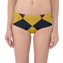 Abstract Pattern Geometric Backgrounds   Mid-waist Bikini Bottoms by Eskimos