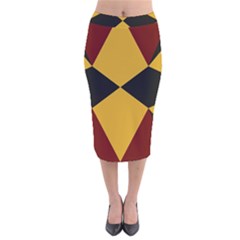 Abstract Pattern Geometric Backgrounds   Velvet Midi Pencil Skirt by Eskimos