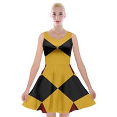 Abstract Pattern Geometric Backgrounds   Velvet Skater Dress by Eskimos