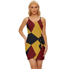 Abstract Pattern Geometric Backgrounds   Wrap Tie Front Dress