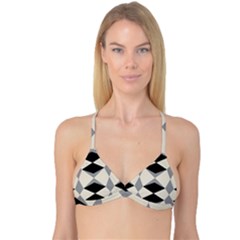 Abstract Pattern Geometric Backgrounds   Reversible Tri Bikini Top