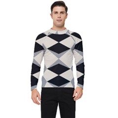 Abstract Pattern Geometric Backgrounds   Men s Long Sleeve Rash Guard