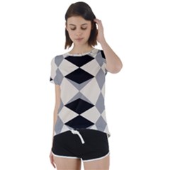 Abstract Pattern Geometric Backgrounds   Short Sleeve Foldover Tee by Eskimos