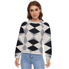 Abstract Pattern Geometric Backgrounds   Women s Long Sleeve Raglan Tee