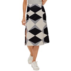 Abstract Pattern Geometric Backgrounds   Midi Panel Skirt