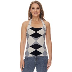 Abstract Pattern Geometric Backgrounds   Basic Halter Top