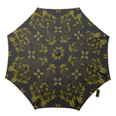 Folk Flowers Print Floral Pattern Ethnic Art Hook Handle Umbrellas (medium) by Eskimos