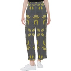 Folk Flowers Print Floral Pattern Ethnic Art Women s Pants  by Eskimos