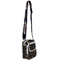 Folk Flowers Print Floral Pattern Ethnic Art Shoulder Strap Belt Bag by Eskimos