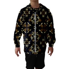 Folk Flowers Print Floral Pattern Ethnic Art Kids  Hooded Windbreaker by Eskimos