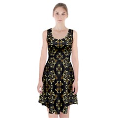 Folk Flowers Print Floral Pattern Ethnic Art Racerback Midi Dress by Eskimos