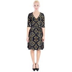 Folk flowers print Floral pattern Ethnic art Wrap Up Cocktail Dress