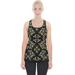 Folk Flowers Print Floral Pattern Ethnic Art Piece Up Tank Top by Eskimos