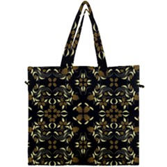 Folk Flowers Print Floral Pattern Ethnic Art Canvas Travel Bag by Eskimos