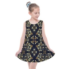 Folk Flowers Print Floral Pattern Ethnic Art Kids  Summer Dress by Eskimos