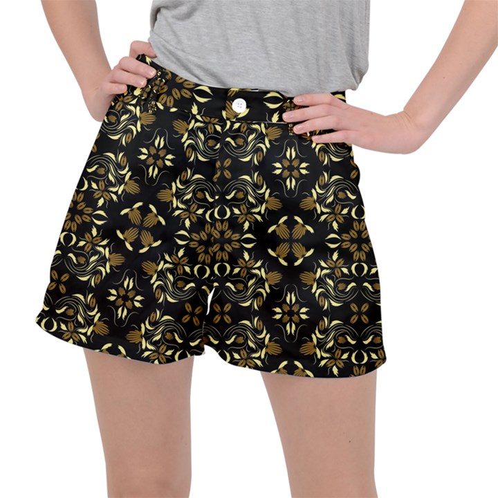 Folk flowers print Floral pattern Ethnic art Ripstop Shorts