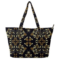 Folk Flowers Print Floral Pattern Ethnic Art Full Print Shoulder Bag by Eskimos