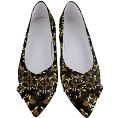 Folk Flowers Print Floral Pattern Ethnic Art Women s Bow Heels by Eskimos