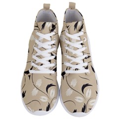 Folk Flowers Print Floral Pattern Ethnic Art Men s Lightweight High Top Sneakers by Eskimos