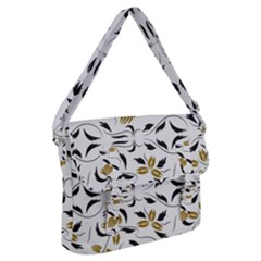 Folk Flowers Print Floral Pattern Ethnic Art Buckle Messenger Bag by Eskimos