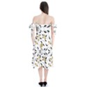 Folk flowers print Floral pattern Ethnic art Shoulder Tie Bardot Midi Dress View2