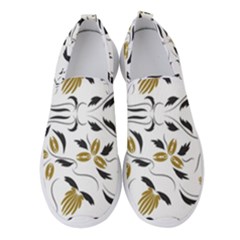 Folk Flowers Print Floral Pattern Ethnic Art Women s Slip On Sneakers by Eskimos