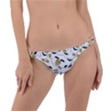 Folk flowers print Floral pattern Ethnic art Ring Detail Bikini Bottom View1