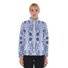 Folk Flowers Print Floral Pattern Ethnic Art Women s Bomber Jacket by Eskimos