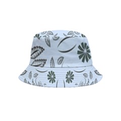 Folk Flowers Print Floral Pattern Ethnic Art Inside Out Bucket Hat (kids) by Eskimos