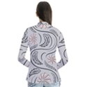 Folk flowers print Floral pattern Ethnic art Drape Collar Cardigan View2