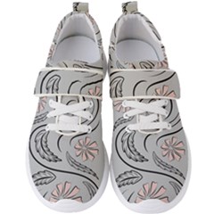 Folk Flowers Print Floral Pattern Ethnic Art Men s Velcro Strap Shoes by Eskimos