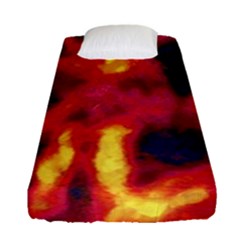 Requiem  Of The Glowing  Stars Fitted Sheet (single Size) by DimitriosArt