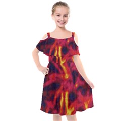 Requiem  Of The Glowing  Stars Kids  Cut Out Shoulders Chiffon Dress by DimitriosArt